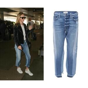 FRAME Denim Nouveau Le Mix Patchwork Jeans Sz 26 NWT $449 Distressed